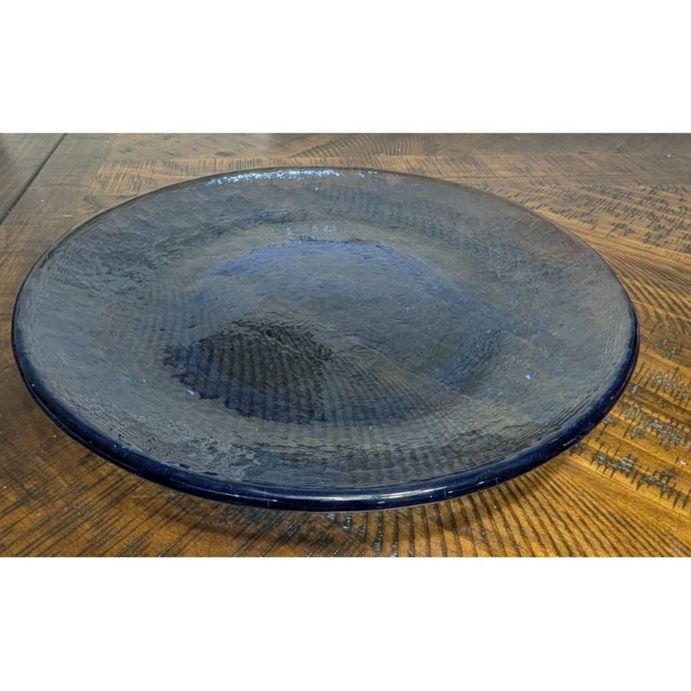 Fire and & Light Cobalt Blue Recycled Glass Dinner Plate 11" - Picture 7 of 7